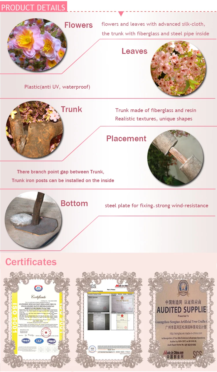 Popular lighted cherry blossom tree LED tree for wedding party decoration at garden