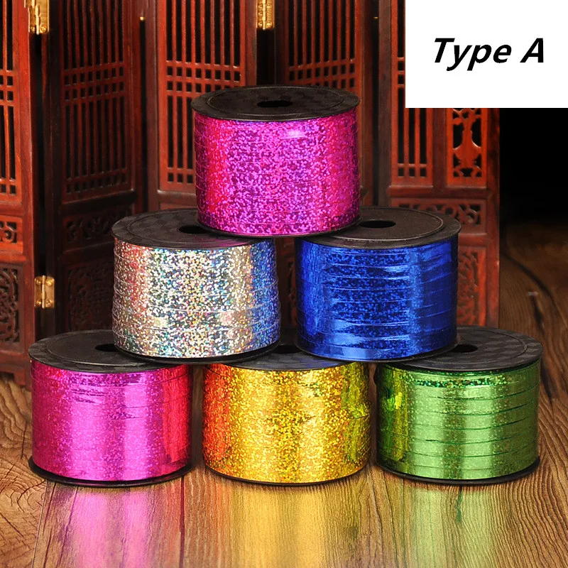 Foil Balloon Laser Curling Ribbon Birthday Party Wedding Decoration Toys Gift Balloon Strings Event&Party Supplies