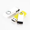 Custom Rotary Clip Exhibition Promotional Gift Plastic Rotating USB Disk Flash Driver 4GB 8GB