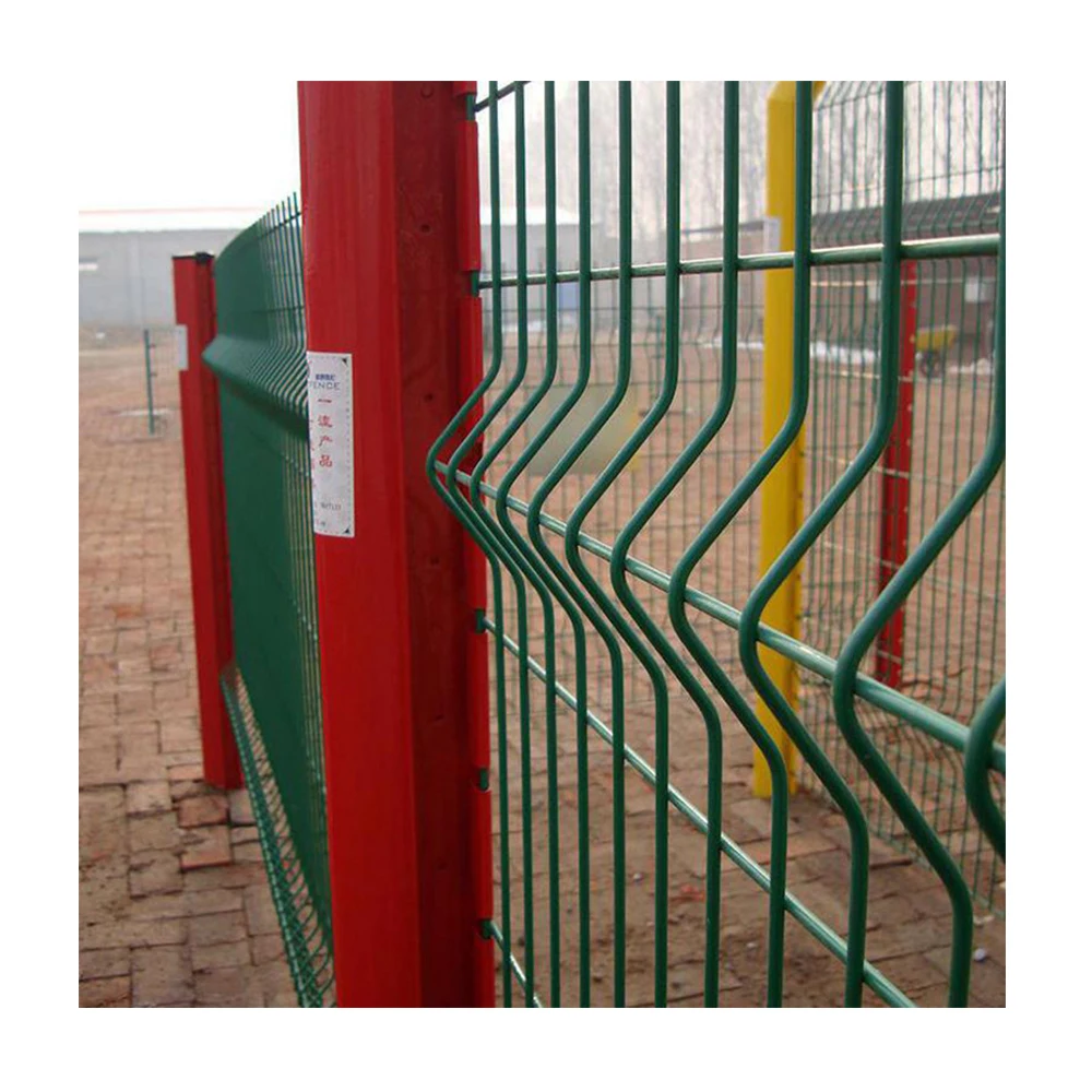 

PVC coated welded 3d curved wire mesh fence with peach- type post factory and exporter