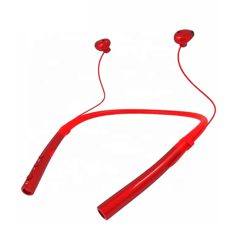 

Amazon best item neckband magnetic sport bluetooths earphone wireless headphone earbuds stereo with mic, Black;red