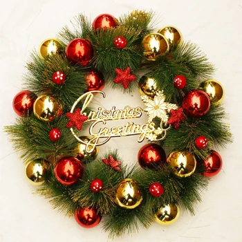 decoration custom christmas hanging artificial boxwood wreath