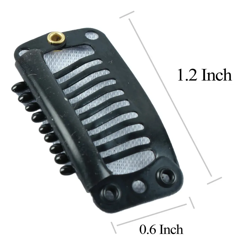 20pcs Clips 9teeth Wig Clips With Rubber For Hair Extension