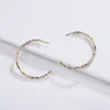 Large Bohemian Minimalist Hoop Earrings Gold Circle Bead Hoop Earrings for Women