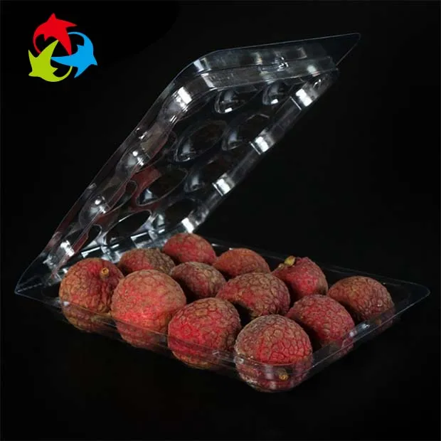 Wholesale Plastic Export Clamshell Fresh Fruit Packaging For Lychee