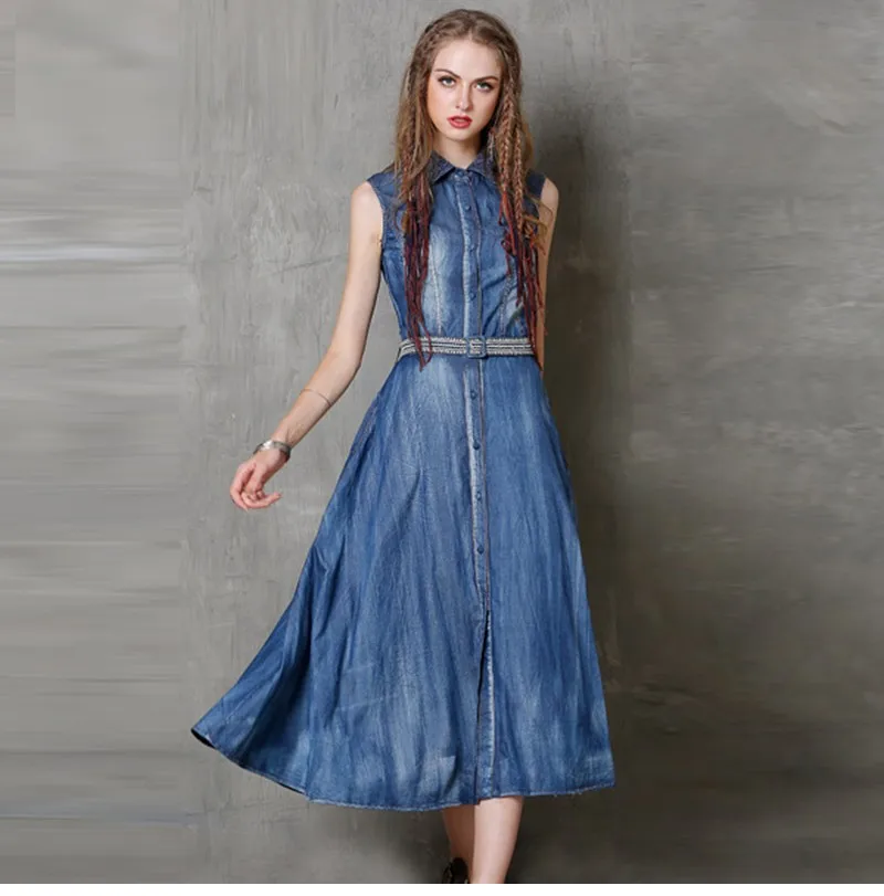 womens denim summer dress