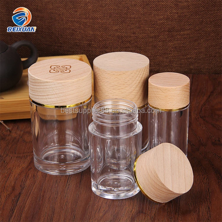 Mini 100cc Plastic Clear Jar Health Care Medicine Pill Vitamin Capsule