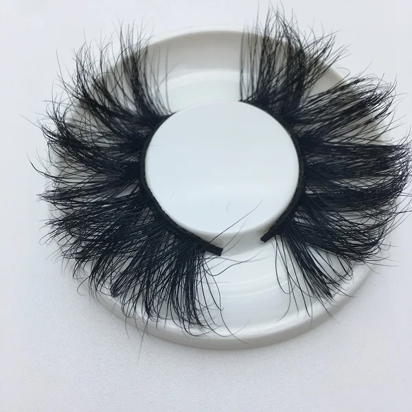

Customized Natural 25mm Long Big 3D Mink Fur eyelash With custom lash box, N/a