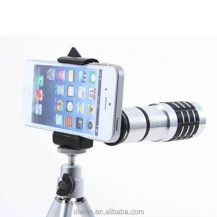 

High quality 12x telescope lens, zoom lens for smart phone, Silver