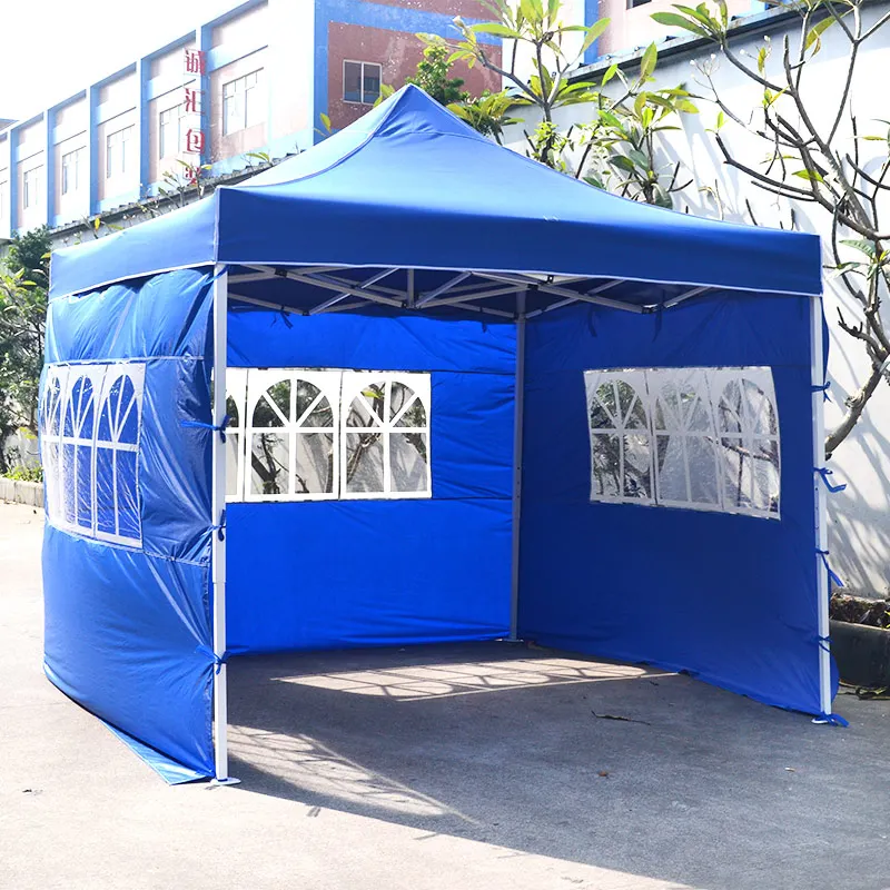 

Hot sale outdoor quick up tent with 3 side walls, Blue or customized