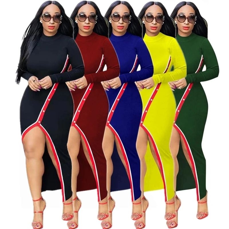 

Clothing Manufacturer Low Moq Fashion Women Clothing Dress With Slit