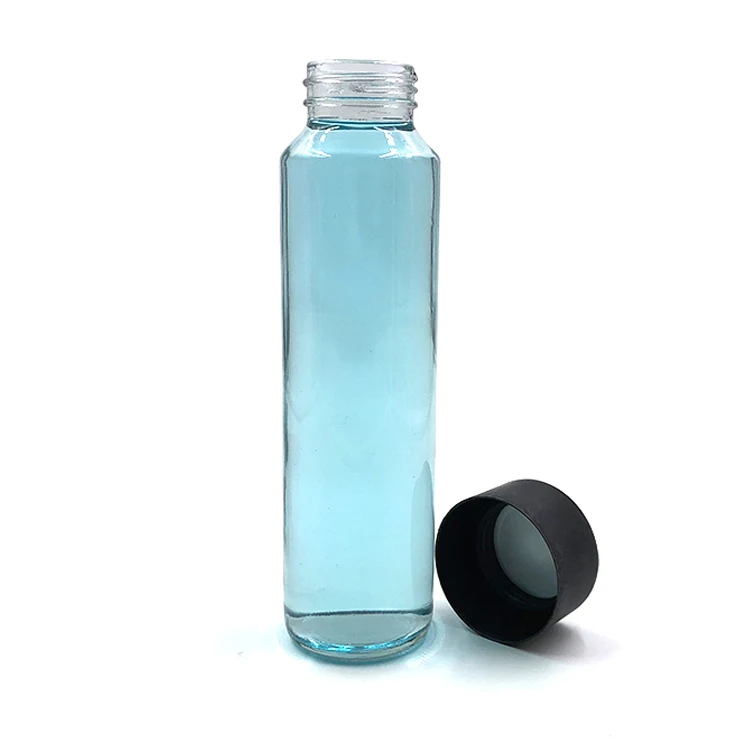 

Wholesale empty clear tall 500ml voss drink glass water bottle