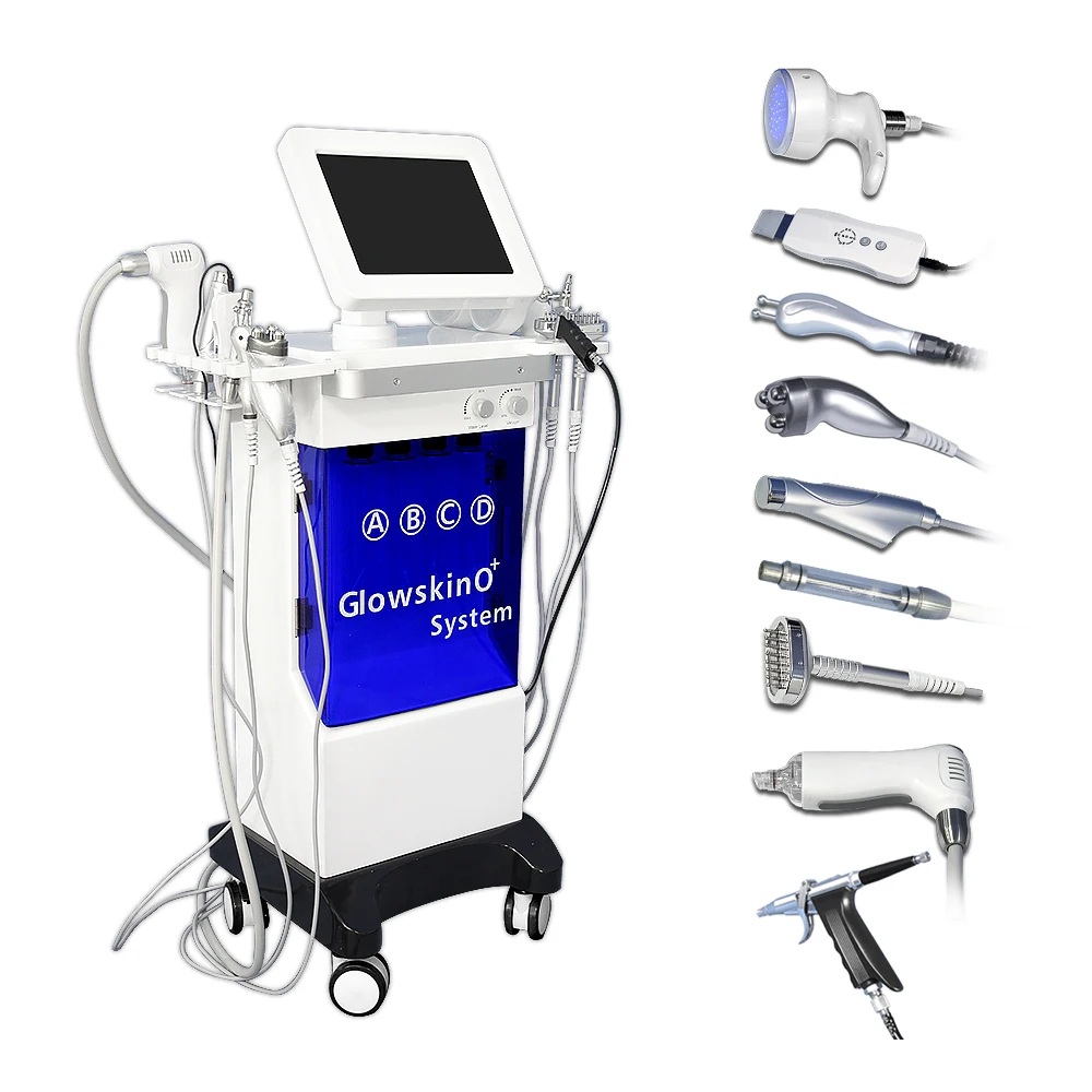 

10 in 1 Hydra Dermabrasion Machine facials with multifunctions Skin Analysis Treatment, Bule