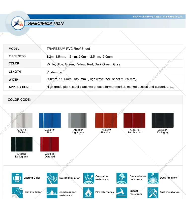 Soundproof trapezoidal tile prepainted roofing sheets prices