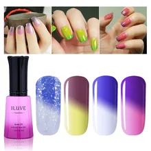 iLuve Thermal Couleur Changed gel nail polish Soak off Curling Light Chameleon nail polish shiny gloss