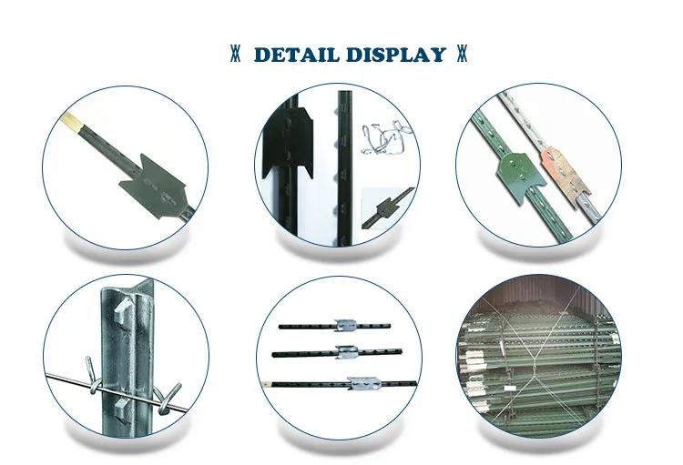 American Steel Studded T Fence Post 10 Ft Galvanized Fence Post For