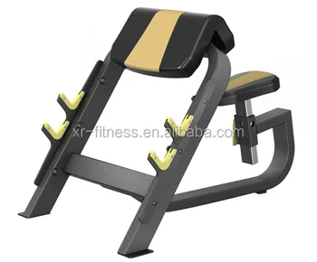 Commercial Gym Equipment Preacher Curl Bench For Bodybuilding