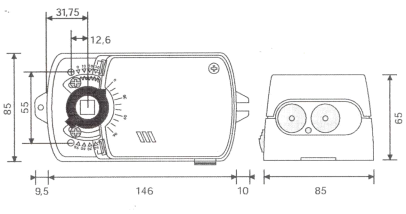 Electric Motor 04NM ON/OFF Air Damper Actuator For HVAC System