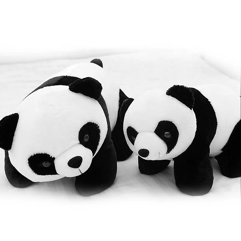 
Custom short plush Stuffed Animal Pillow Climbing Panda Giant Panda Bear Stuffed Toy Doll 