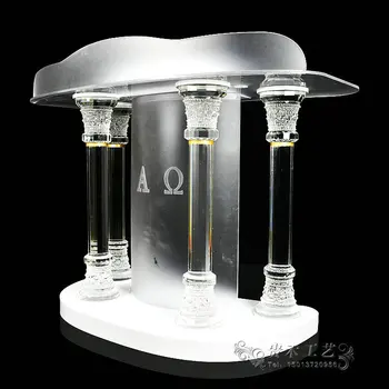Guiheyun 2017 New Glass Pulpit For Church Organic Glass Pulpit With