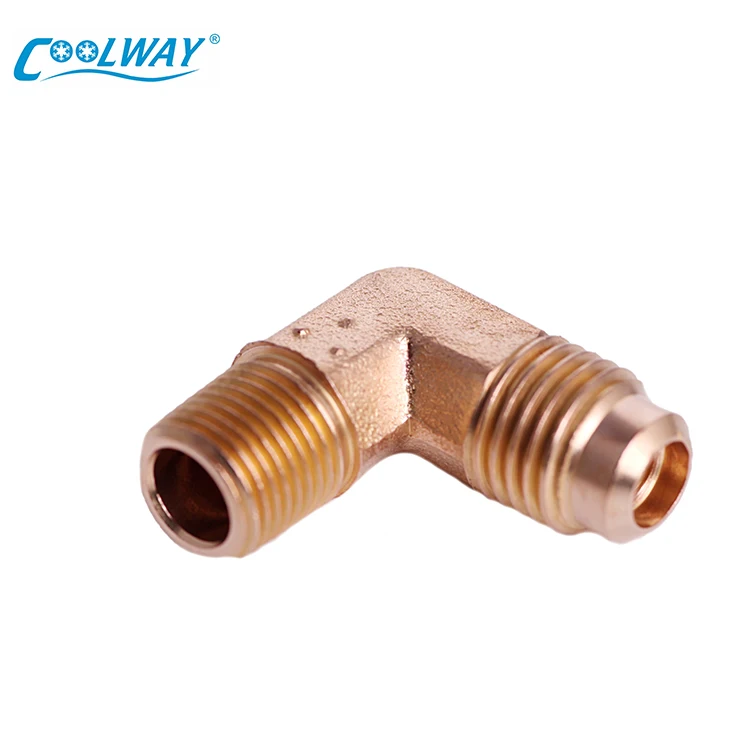 High Quality Copper Pipe Nipple Fitting Brass Tube Copper Fitting Pneumatic Brass/Copper Gas Pipe Compression Fittings Elbow