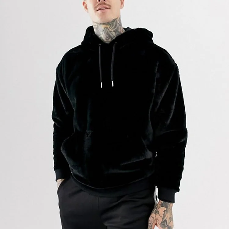 plain black hoodie mens