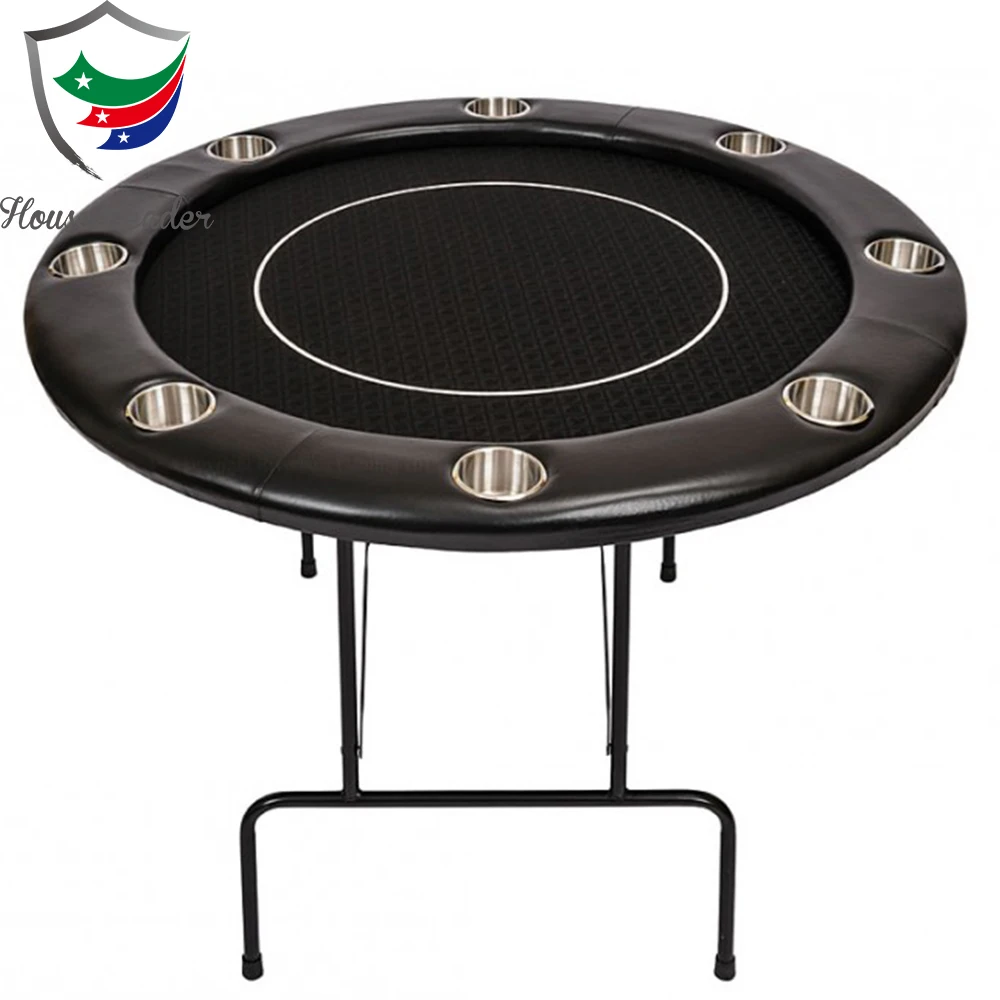 
48 inch Cheap Custom Round Folding Poker Table with Black Speed Table Cloth 