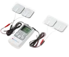 mini massager tens ems machine with 2 channel output and 4 tens unit pads