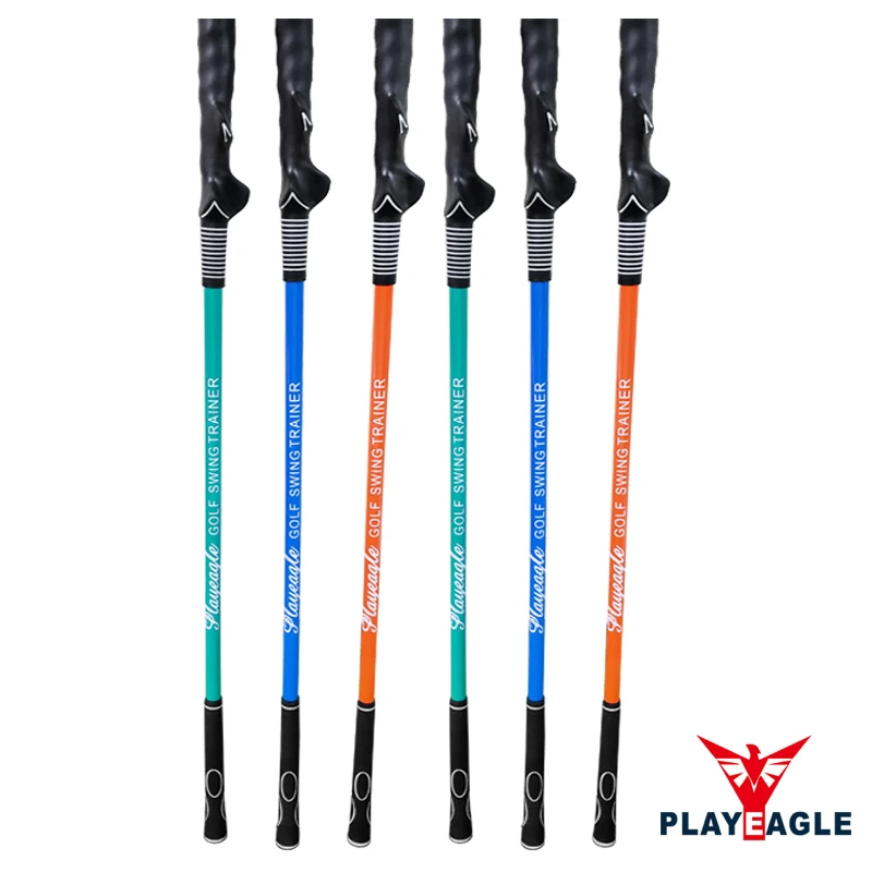 

Golf Equipment PLAYEAGLE New Design Golf Club Double Grip Training Aids Golf Swing Trainer ExerciseTool, Green, blue, orange