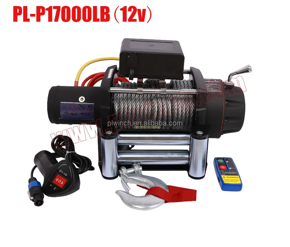 High Power Motor Winch Hydraulic Cable Winch 17000lbs 7t Electric Winch