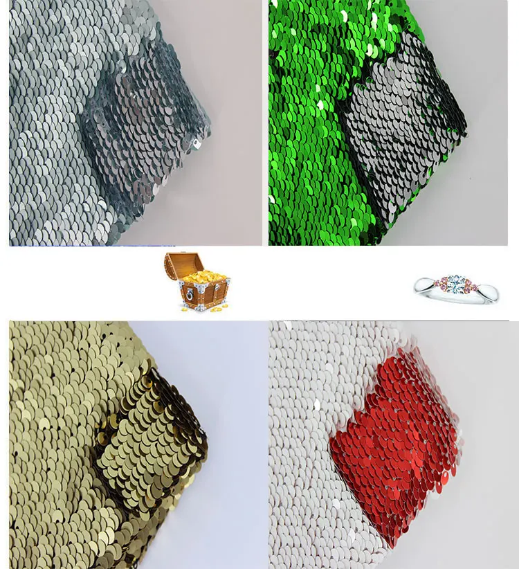 Wholesale Customized Colors Two Tone Fish Scale Embroidery Sequin