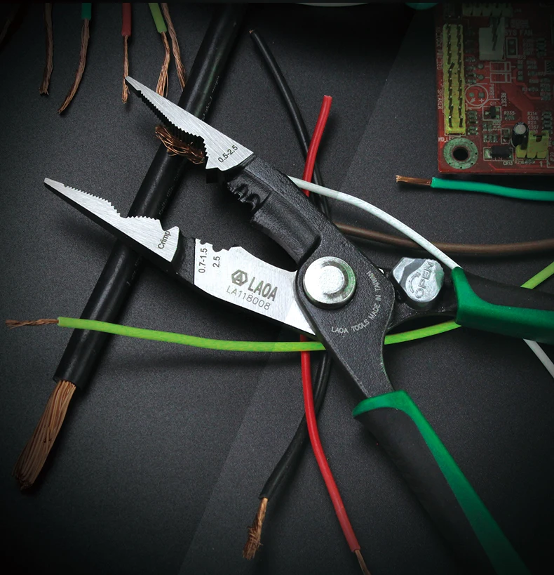 Laoa 8 Inch Multitool Pliers Nippers Combination Needle Nose Pliers