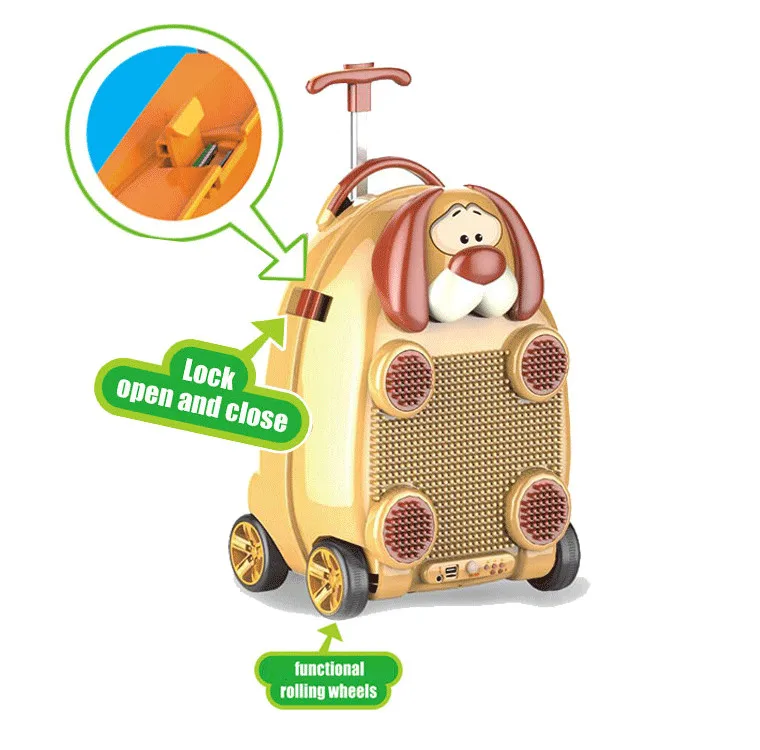 Children's suitcase with trolley wholesale remote control toys can be loaded children's luggage cartoon children's suitcase