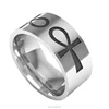 DAICY cheap wholesale stainless steel egypt cross band ankh ring