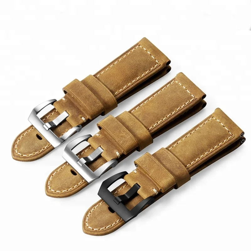 

22mm 24mm 26mm Assolutamente Genuine Leather Watch Band with Pre-v Buckle Watch Strap for Panerai