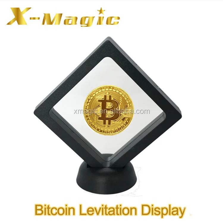 3 bitcoins in plastic display cases