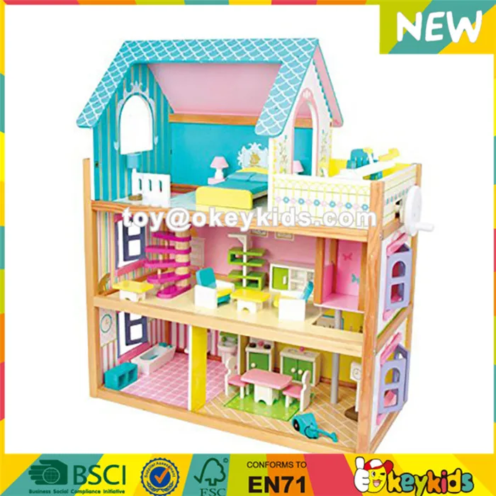 wooden dollhouse for toddlers