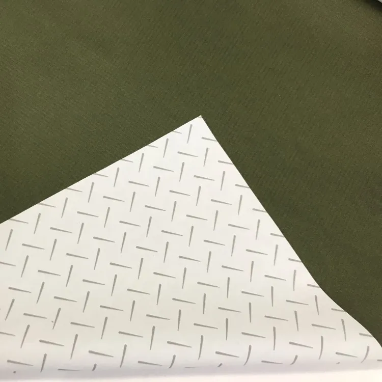 Waterproof 100% nylon 1mm*1mm rib-stop taffeta with breathable print PU milky film coated fabric