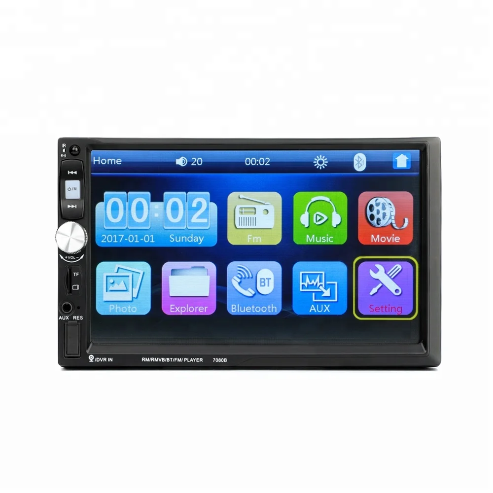 

New 2 Din 7''HD Touch Screen Radio Stereo Car Video MP3/MP5 Player with backup camera