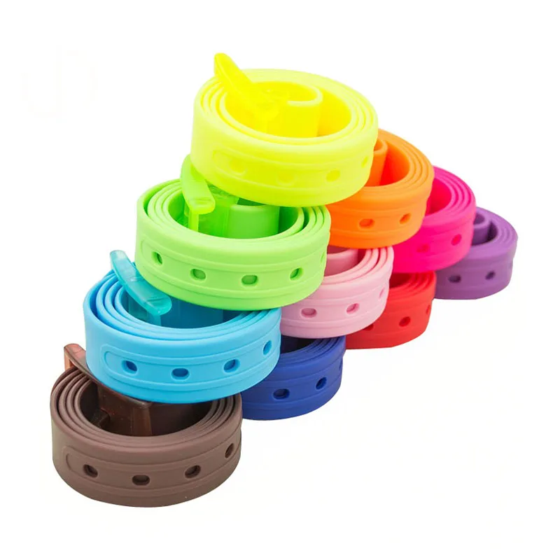 
China supplier custom silicone belt various color available New style belt for lady silicone waistband 