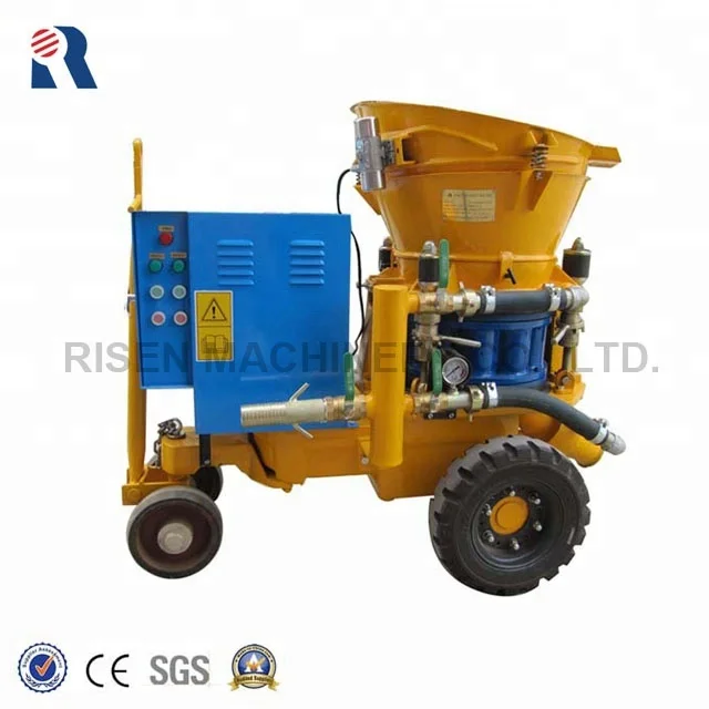 
CE Safety standard, RISEN PZ Series dry & damp mix shotcrete machine with good price and high quality 