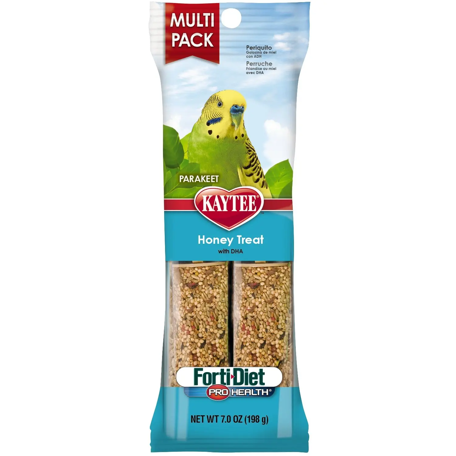 Kaytee Forti-Diet Pro Health Honey Bird Treat Sticks for Parakeets, 7-Ounce