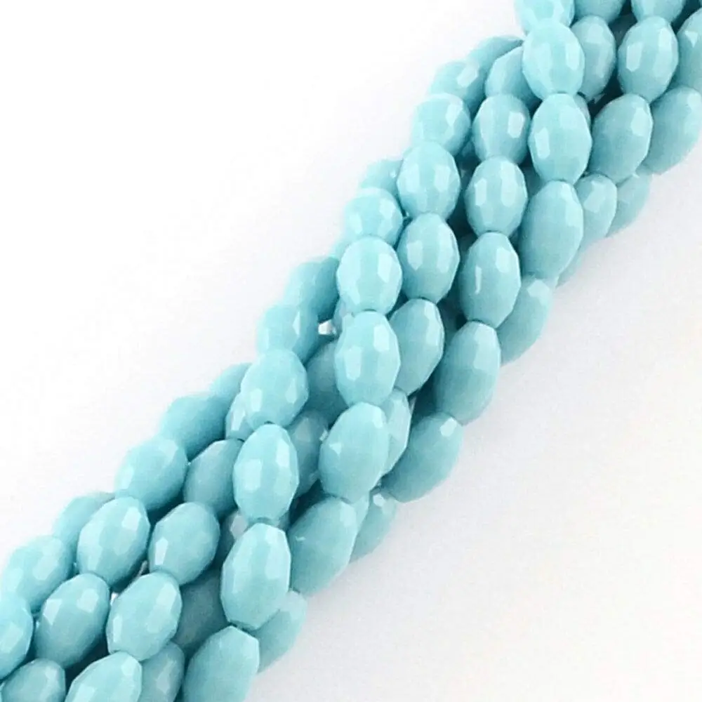 

Glass Beads Rice Shaped Faceted, Choose colors