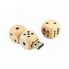 Wholesaler cheap price Gambling Dice Shape Custom design with printing logo disk Novelty Wooden Usb Flash drive