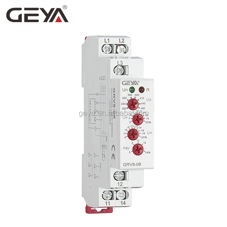 GEYA Over Under Voltage Monitoring Relay Single Phase Voltage Sensitive Relay 