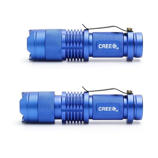 SK68 Aluminum Blue Color Kids Rechargeable MINI Flashlight Torch For Promotional