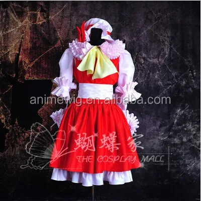 

High Quality Touhou Project Flandre Scarlet Cosplay Costume Dress Anime cosplay Costume Lolita Dress uniforms Halloween Costume
