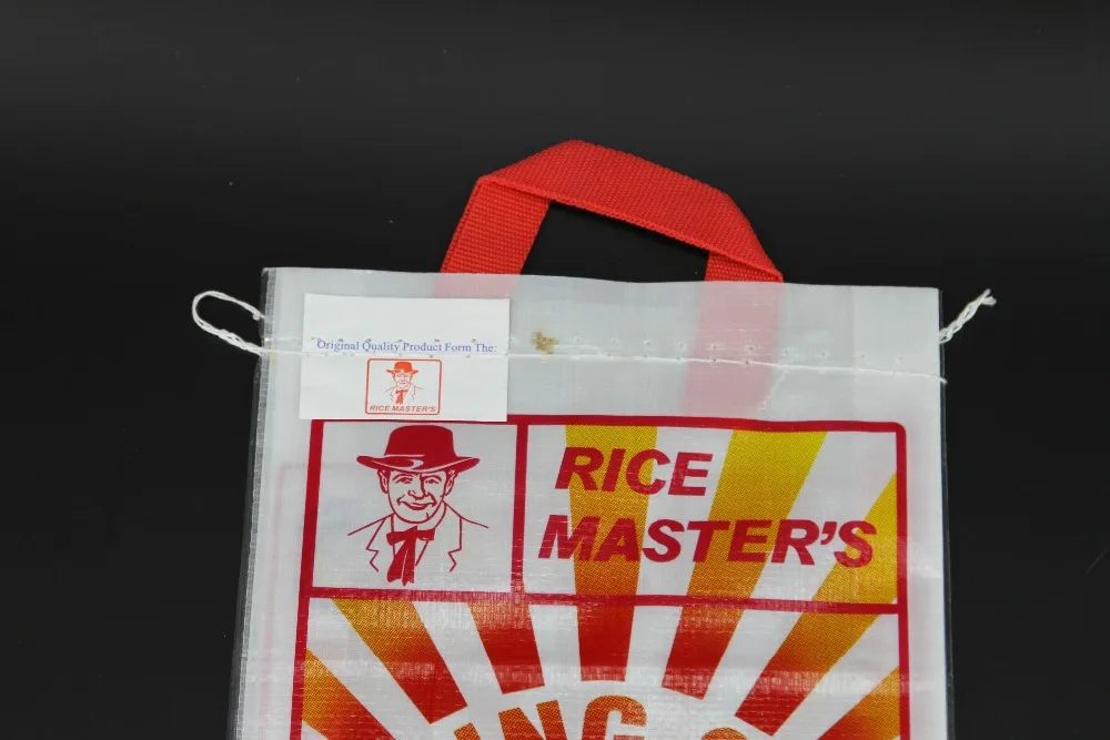 
PP plastic rice bag with handle for 5kg 10kg 25kg 50kg rice package 