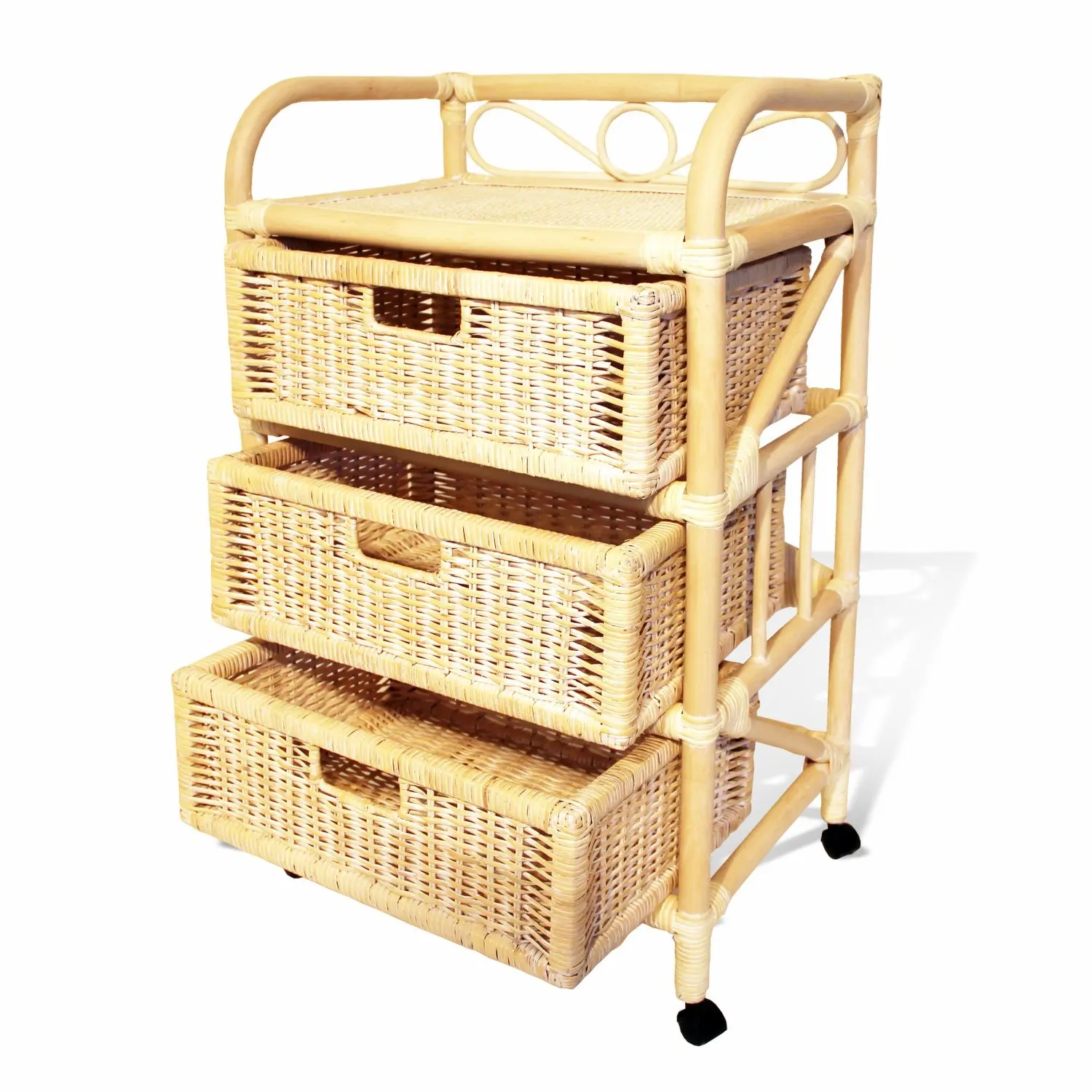 Natural Rattan Wicker Drawer Chest Laundry Basket Storage Unit Natural Rattan Wicker Drawer Chest