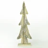 FSC BSCI natural wood bark cutting crafts Christmas tree shape home use wooden ornament